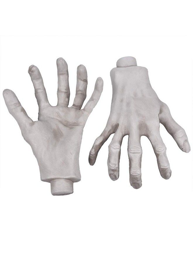 Halloween Skeleton Hands 1 Pair Realistic Plastic Skeleton Zombie Hands For Halloween Terror Scary Props Decorations