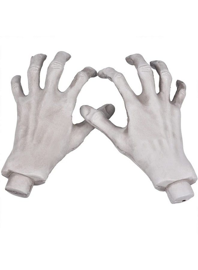 Halloween Skeleton Hands 1 Pair Realistic Plastic Skeleton Zombie Hands For Halloween Terror Scary Props Decorations