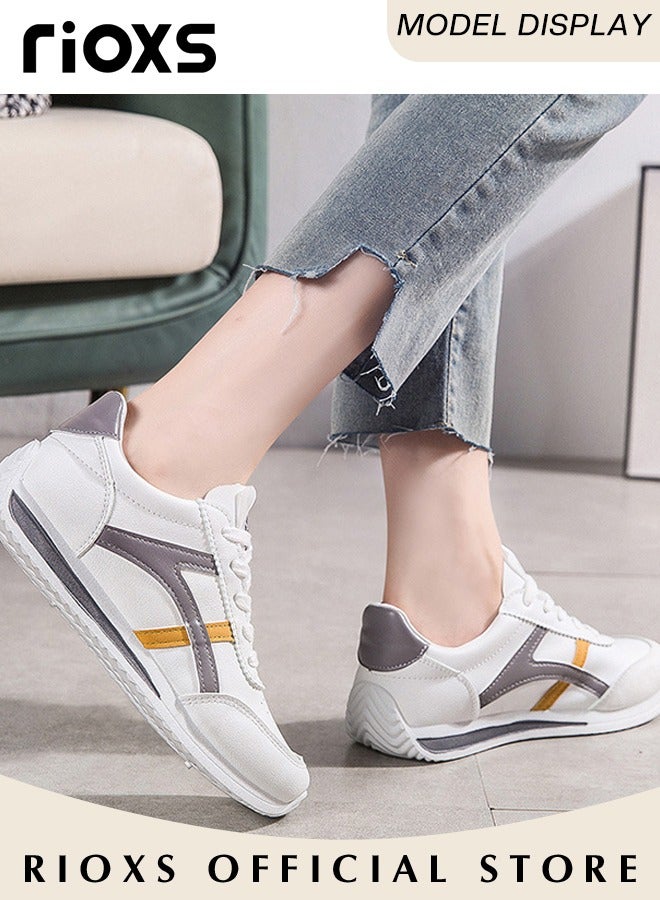 Women's Fashion Sneakers, Casual Low Top Sneaker, Lightweight Sports Shoes For Women, Comfortable Breathable Slip-On Shoes, Laides Flat Shoes, Lace-Up Corsair Shoes, Trainers For Waliking Running Or Daily Wear