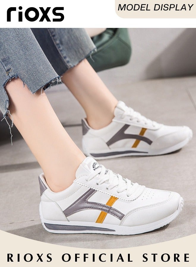 Women's Fashion Sneakers, Casual Low Top Sneaker, Lightweight Sports Shoes For Women, Comfortable Breathable Slip-On Shoes, Laides Flat Shoes, Lace-Up Corsair Shoes, Trainers For Waliking Running Or Daily Wear