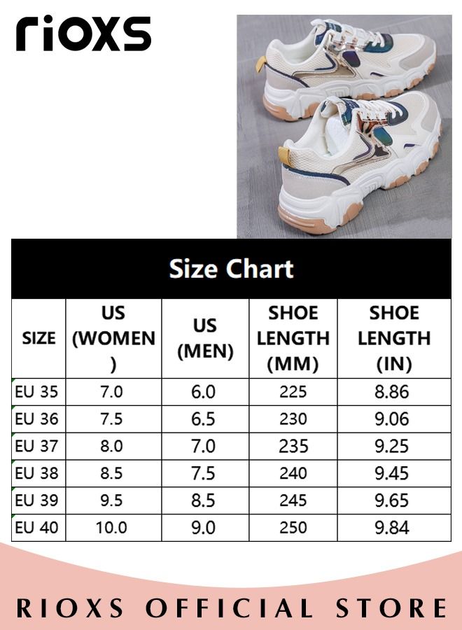 Women's Fashion Chunky Sports Shoes Platform Running Sneakers Casual Mesh Breathable Non-slip Comfort Walking Sneakers For Jogging