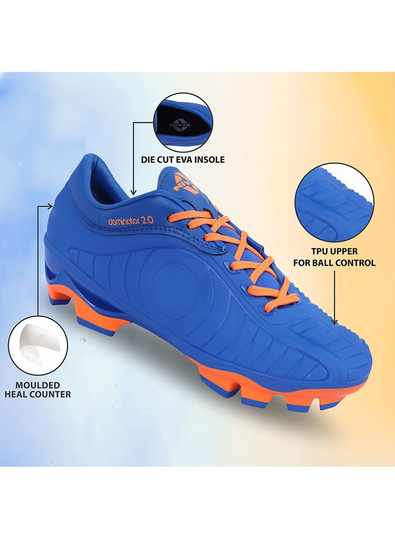 Dominator 2.0 Football Shoes | 8 UK/ 9 US / 42 EU | Thermoplastic Polyurethane | PVC sole | Lace-Fastening | Padded Footbed