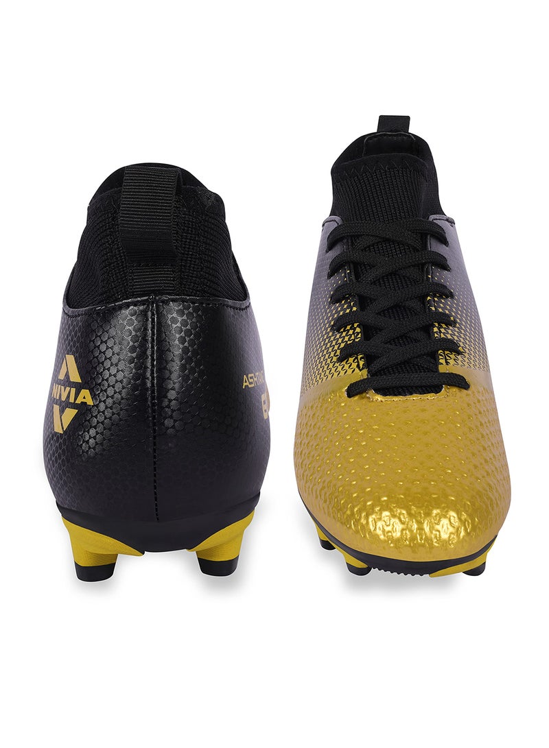 Ashtang Gold Football Stud for Men/Sports and Athletic Footwear with PU Synthetic Leather Upper/Comfortable Football Shoes