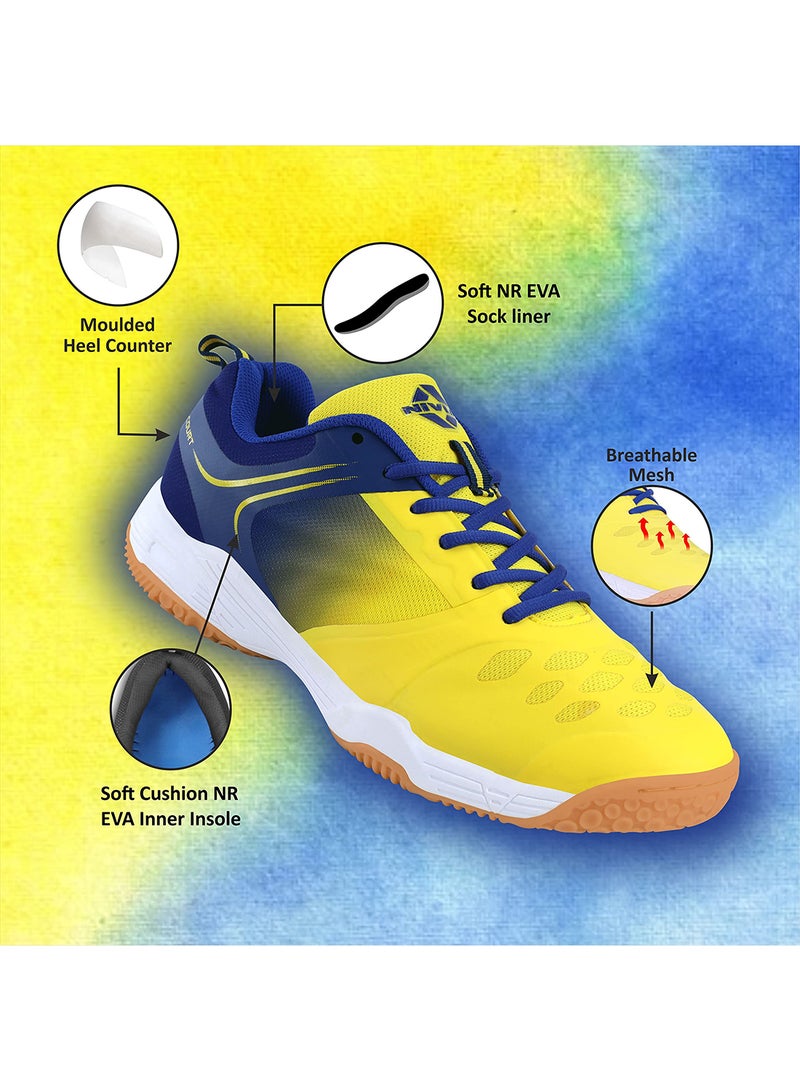 HY-Court 2.0 Badminton Shoes | For Mens and Boys | Non-Marking Shoe | Court Shoe | For Badminton, Squash, Tennis Players | 5 UK / 6 US / 39 EU