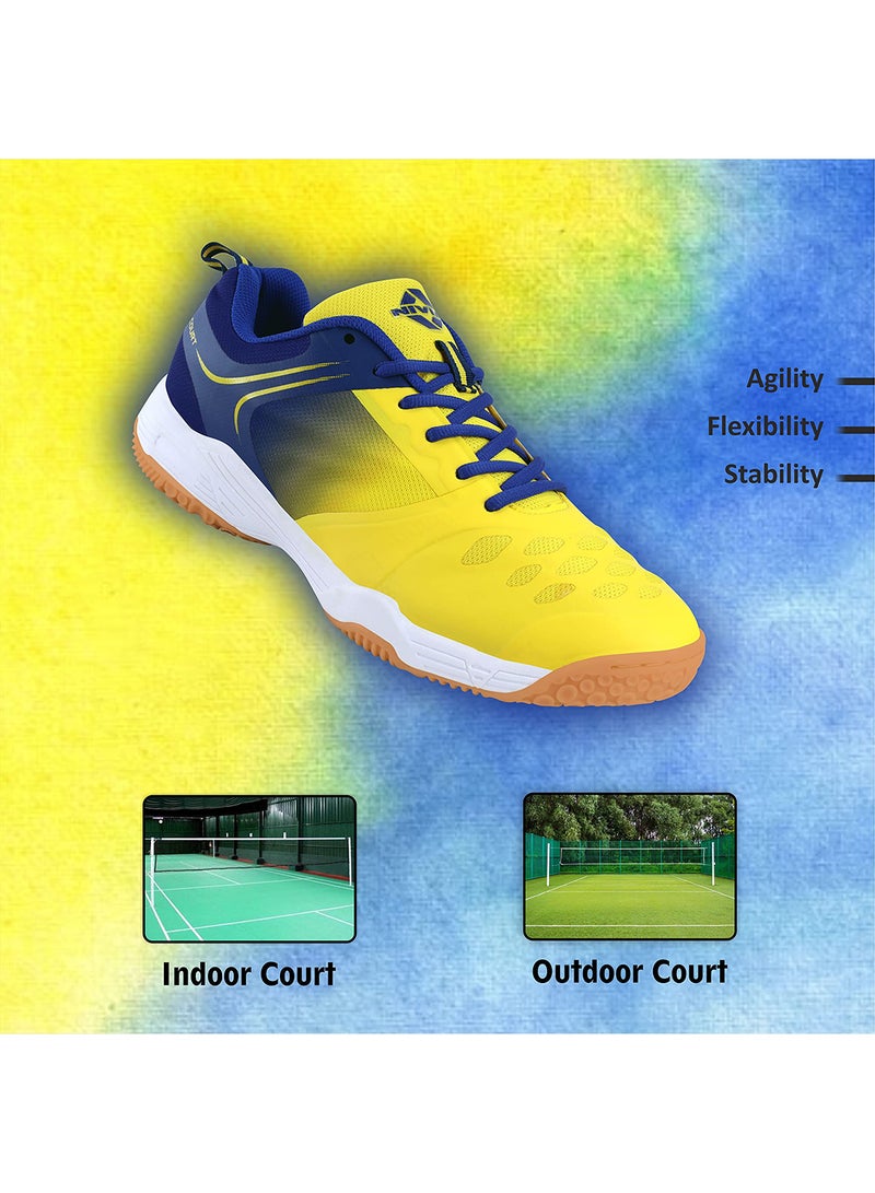 HY-Court 2.0 Badminton Shoes | For Mens and Boys | Non-Marking Shoe | Court Shoe | For Badminton, Squash, Tennis Players | 5 UK / 6 US / 39 EU