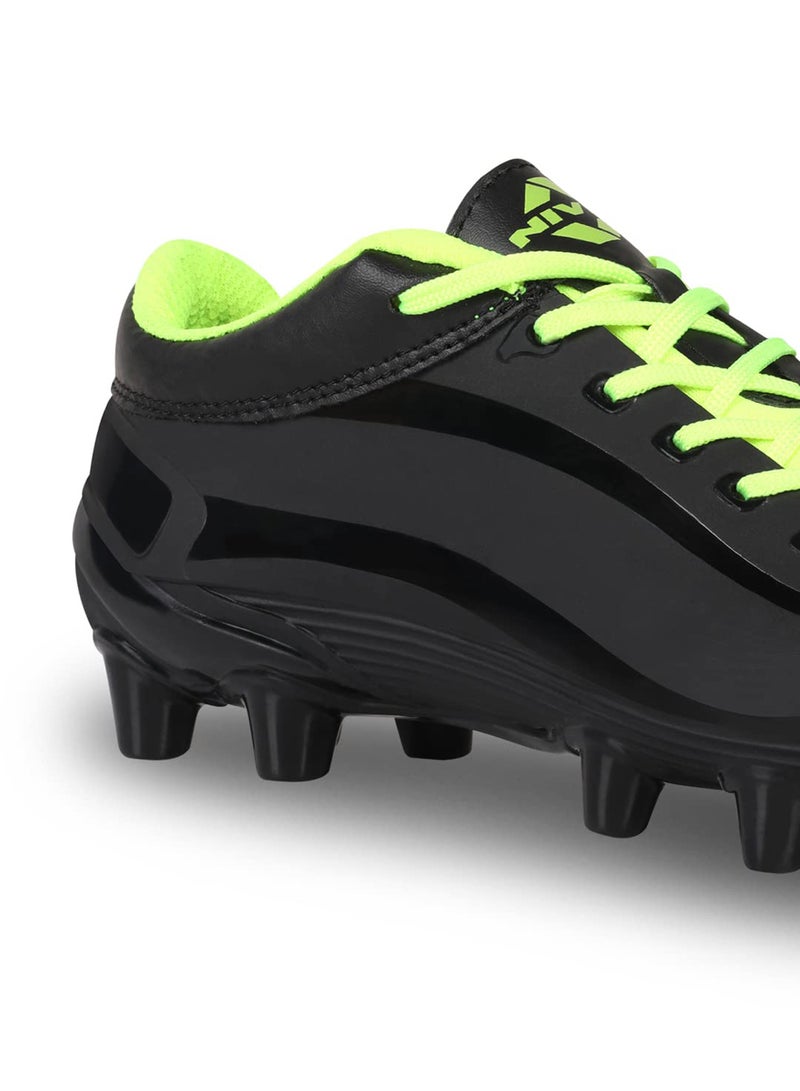Airstrike Football Stud | 10 UK/ 11 US / 44 EU | Material: TPU/Synthetic | For Men & Boys | Lightweight and Durable | Provides More Comfort and Grip | Superior stability | Ideal for Turf Ground
