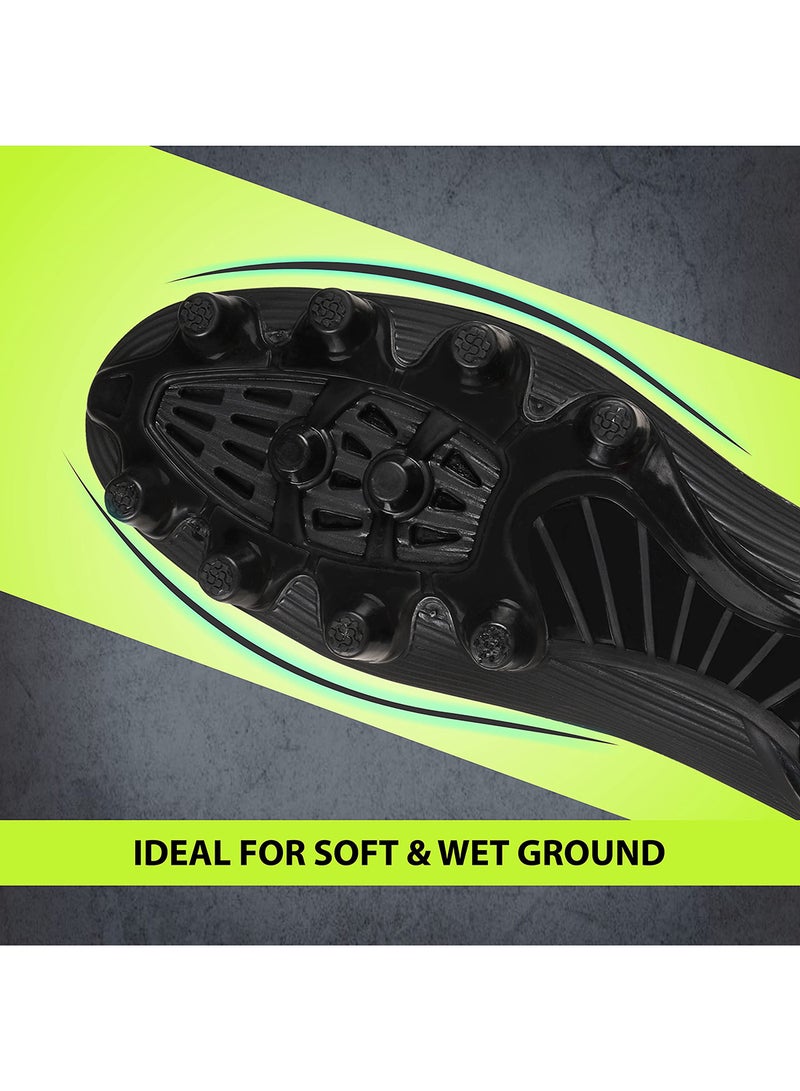 Airstrike Football Stud | 10 UK/ 11 US / 44 EU | Material: TPU/Synthetic | For Men & Boys | Lightweight and Durable | Provides More Comfort and Grip | Superior stability | Ideal for Turf Ground