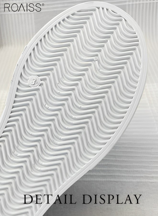 Women's Wear-Resistant Printed Velcro Canvas Shoes Anti Slip Thick Sole Round Toe Casual Sports Shoes Comfortable And Breathable Versatile Sports Shoes
