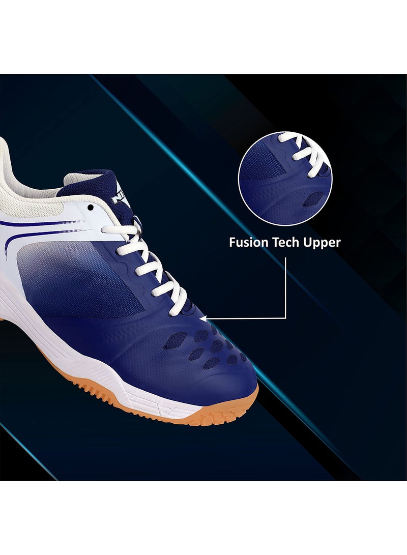 HY-COURT 2.0 BADMINTON SHOES | Material :  Rubber Sole Shoes with Upper Mesh for Sports | Badminton | Volleyball | Squash|  Table Tennis | 10 UK / 11 US / EU 44