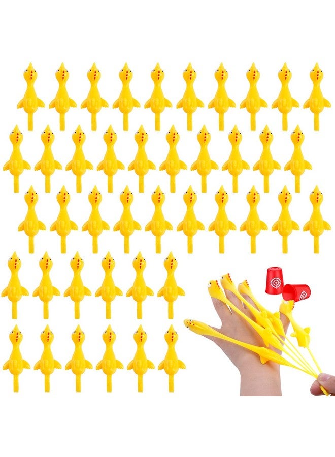 42Pcs Flying Chicken Slingshot Flicking Rubber Chicken Finger Catapult Toys Stretchy Chicken Toy For Kids Adults Party Favors Goody Bags Novelty Gifts