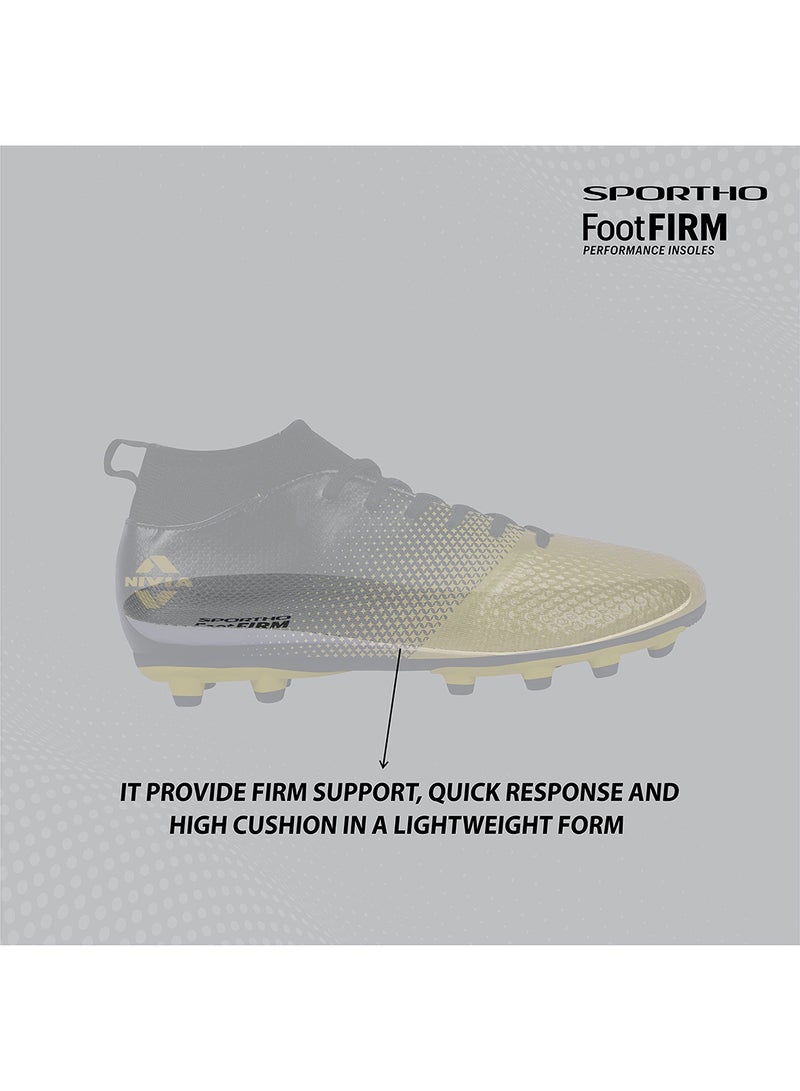 Ashtang Gold Football Stud for Men | Sports and Athletic Footwear | Material : PU Synthetic Leather Upper/Comfortable Football Shoes | Size : 5UK / 6 US / 39EU