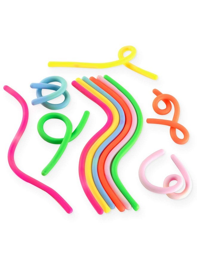 Stretchy Jelly String Noodles Thin Rubber Fidget Sensory Toys Set (9.5