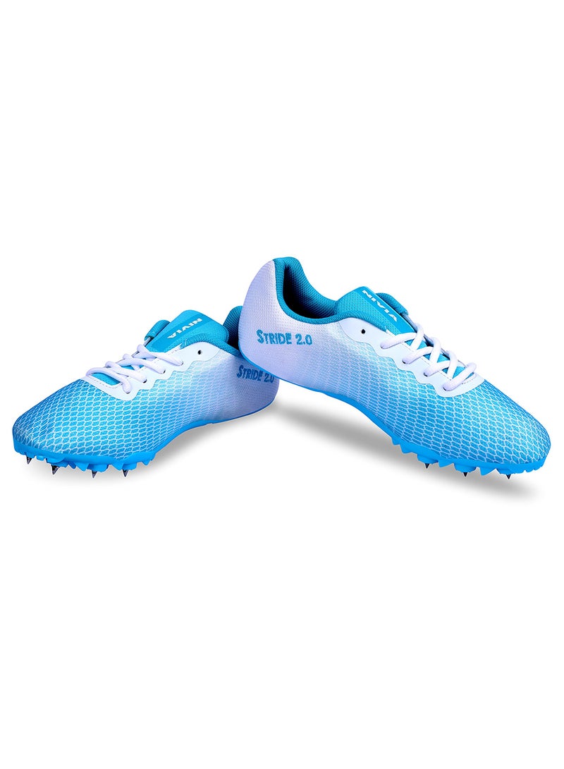 Stride 2.0 Athletic Spikes Track & Field Shoes for Mens | TPU Sole with Sublimated Mesh Upper | Die-Cut Soft EVA | Light Weight Insole | UK7 / US8 / EU41