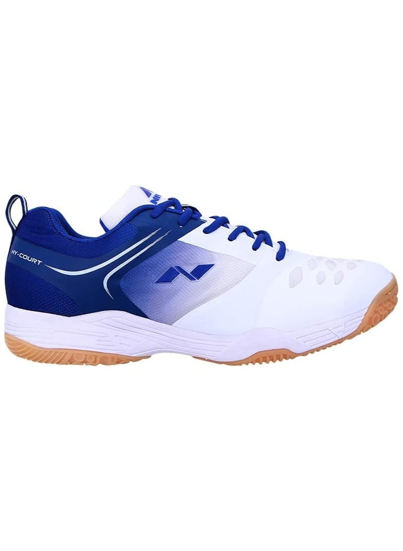 HY-COURT 2.0 BADMINTON SHOES | 1190WB06 |Material :  Rubber Sole Shoes with Upper Mesh for Sports | Badminton | Volleyball | Squash|  Table Tennis | 6 UK / 7 US / EU 40