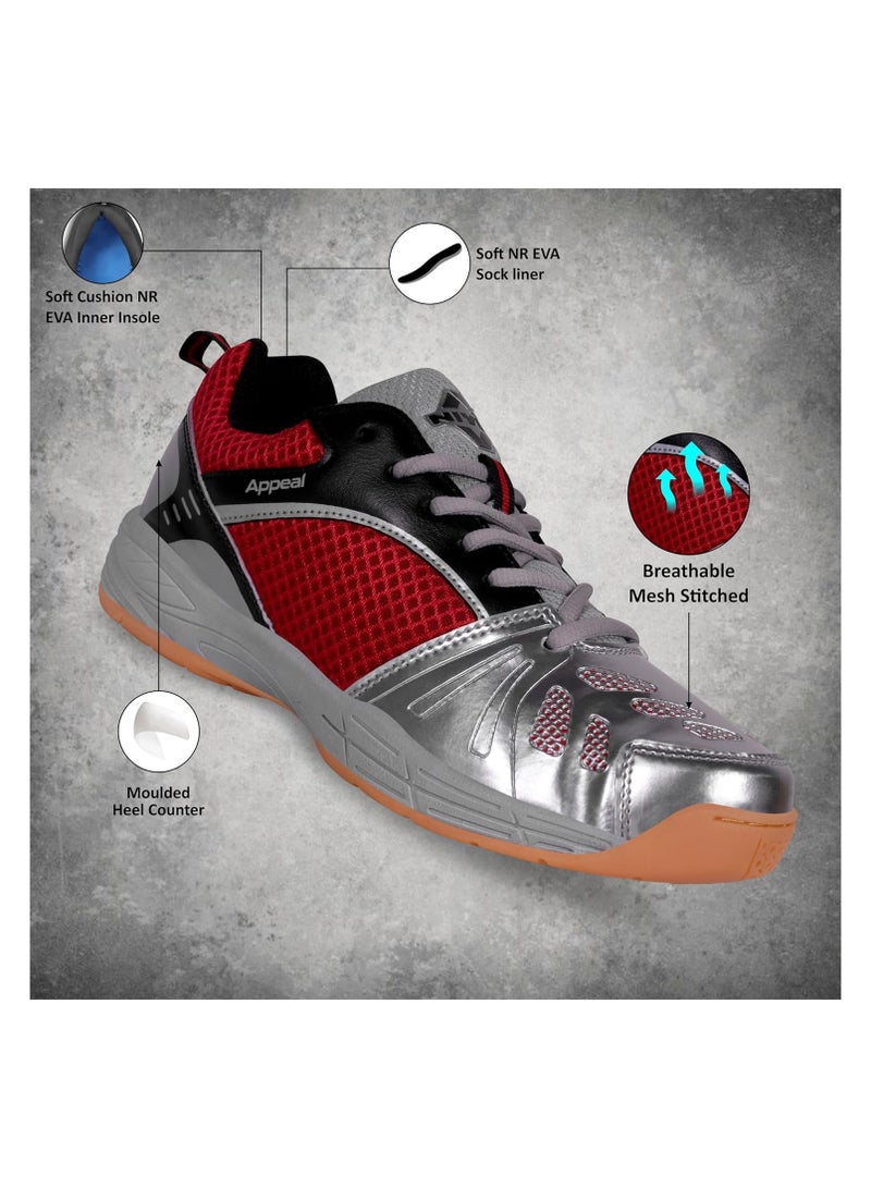 Appeal Badminton Shoes | 11 UK / 12 US / 45 EU | For Mens and Boys | Non-Marking Shoe | Court Shoe | For Badminton, Squash, Tennis Players