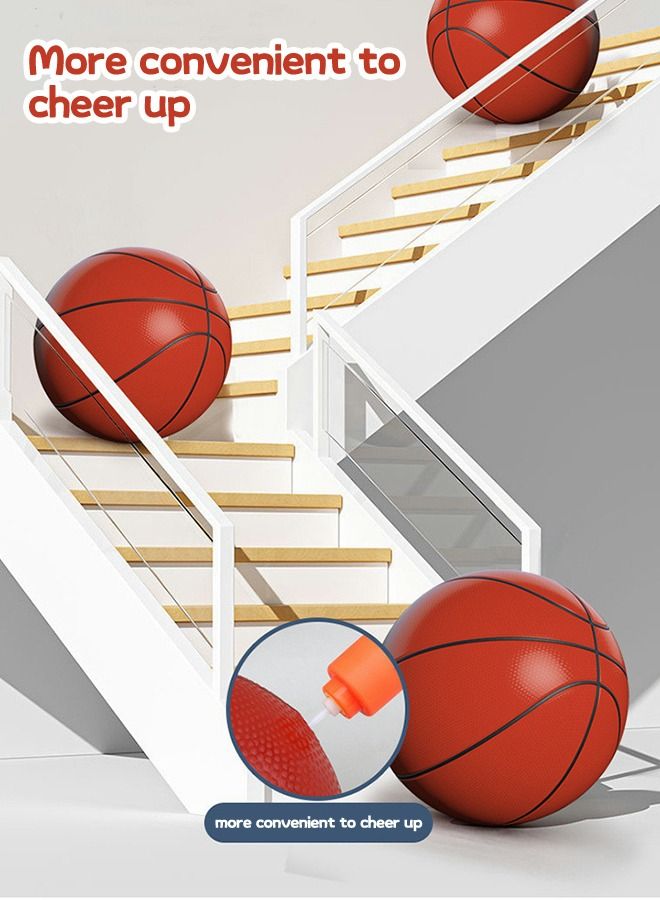 Indoor Basketball Hoop Set for Kids,Cartoon Mini Basketball Hoop Gift,Kids Indoor Fitness Sports Toy Mini Inflated Basketball Hanging Hoops Game