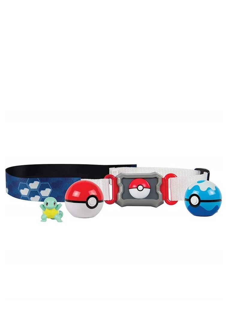 Pokemon Clip Carry Poke Ball Adjustable Belt With Jack Turtle Figure And Grass Type Nest 10*10*10cm