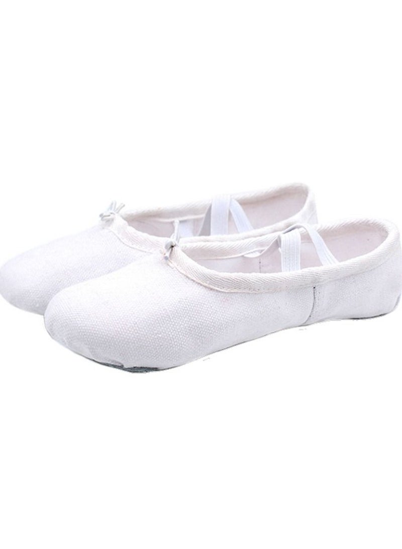 Adult Soft Bottom Dance Shoes Ballet Yoga Shoes Children Dancing Shoes White Color