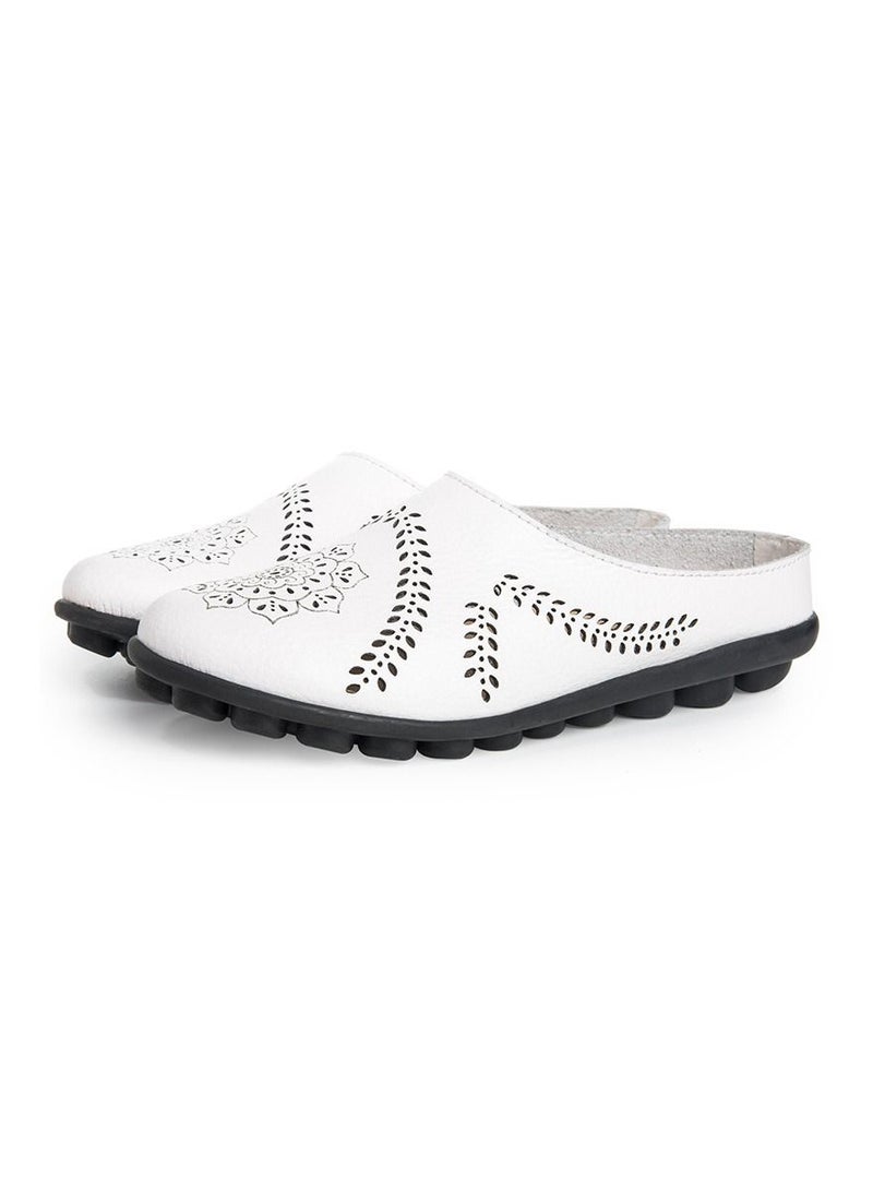 Women's New Spring/Summer Slippers Low Top Flat Shoes White