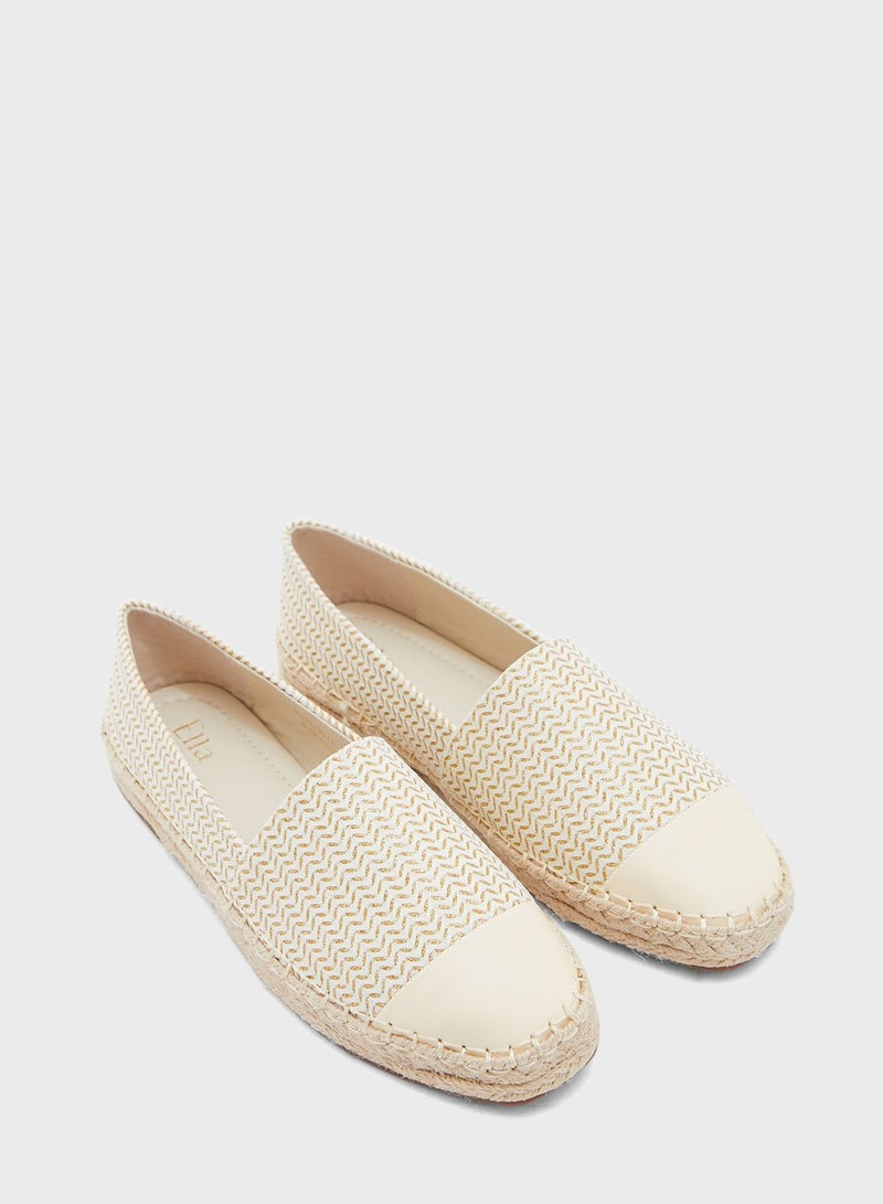 Textured Toe Cap Espadrille