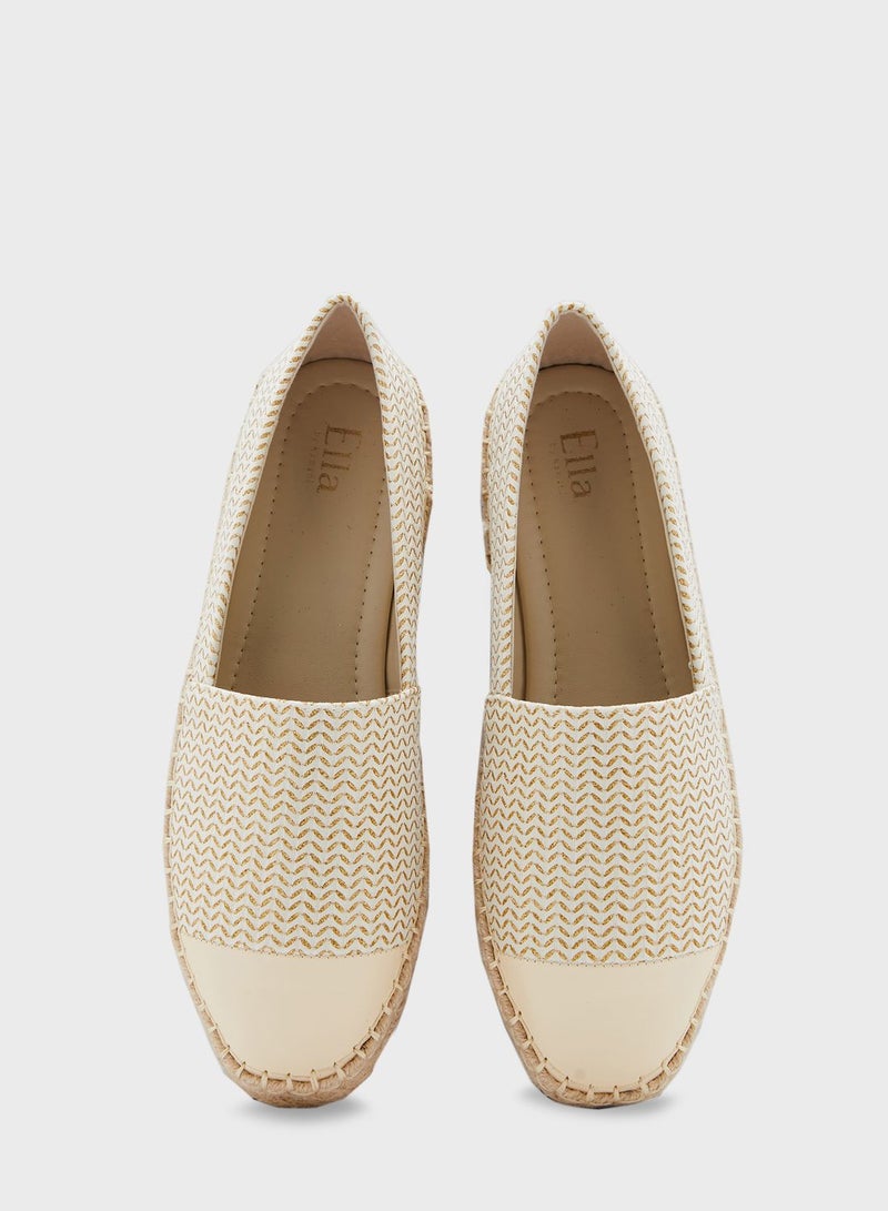 Textured Toe Cap Espadrille