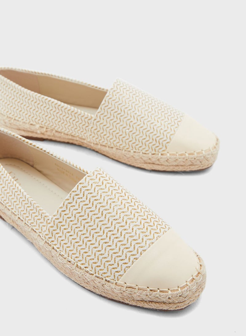 Textured Toe Cap Espadrille