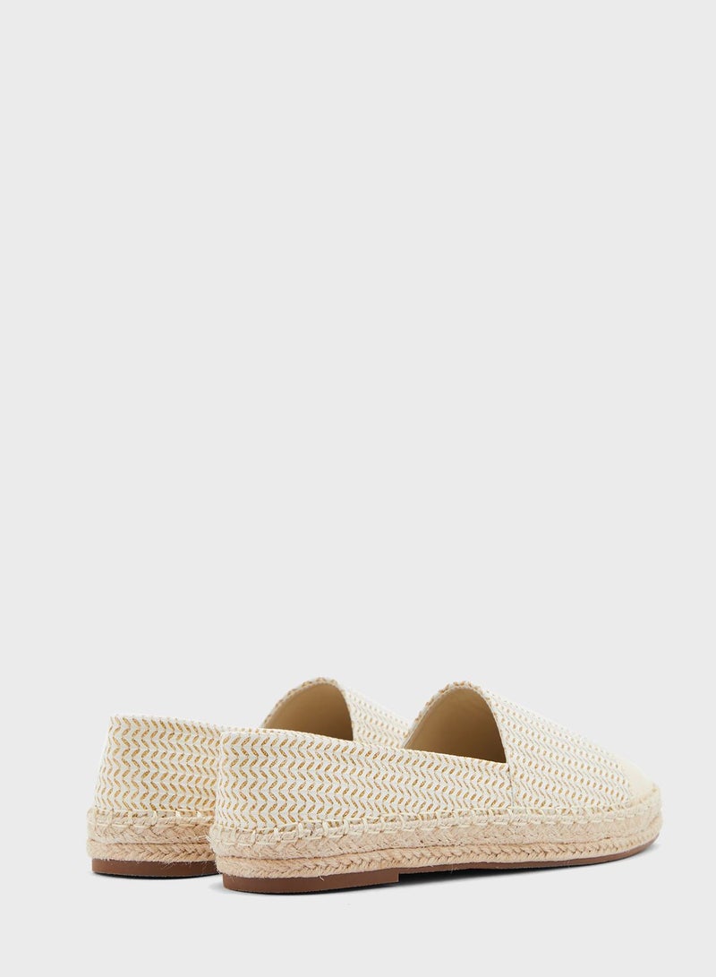 Textured Toe Cap Espadrille