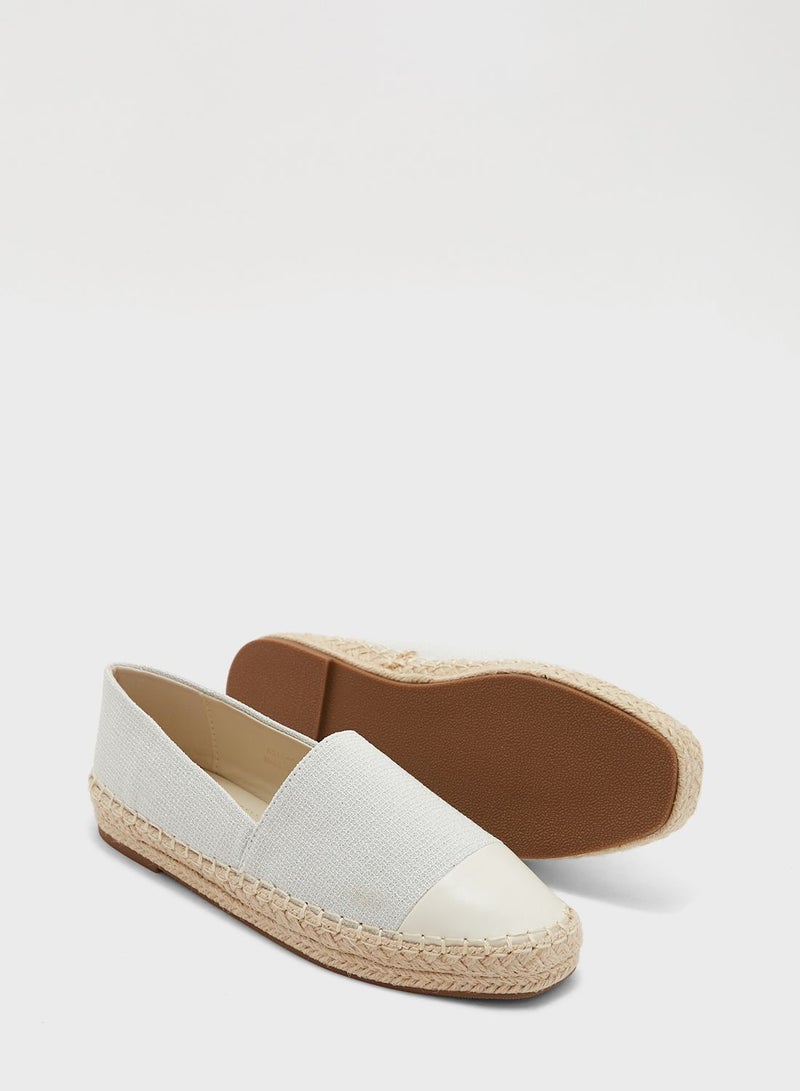 Textured Toecap Detail Espadrille