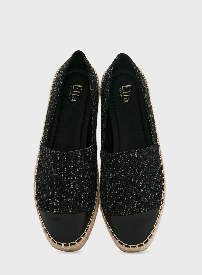 Textured Toecap Detail Espadrille