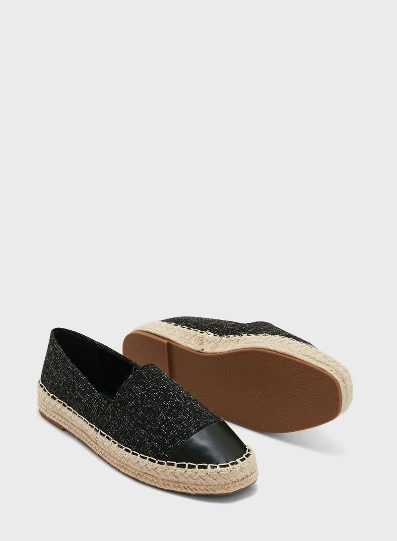 Textured Toecap Detail Espadrille