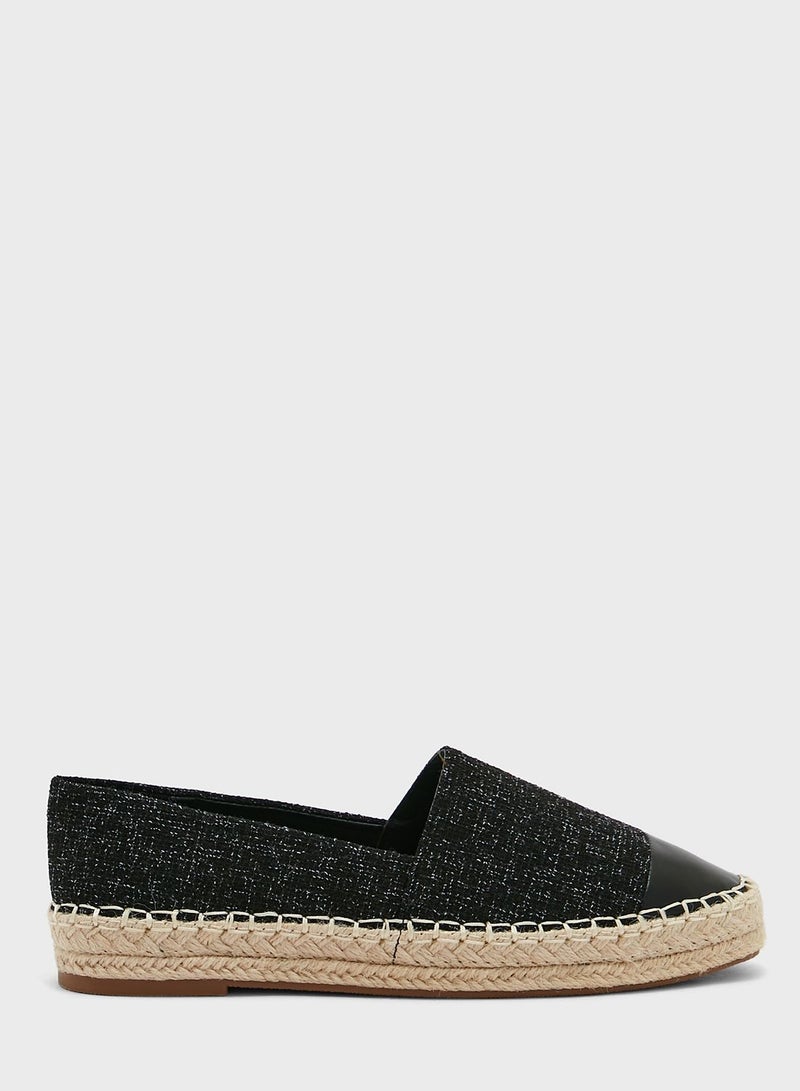 Textured Toecap Detail Espadrille