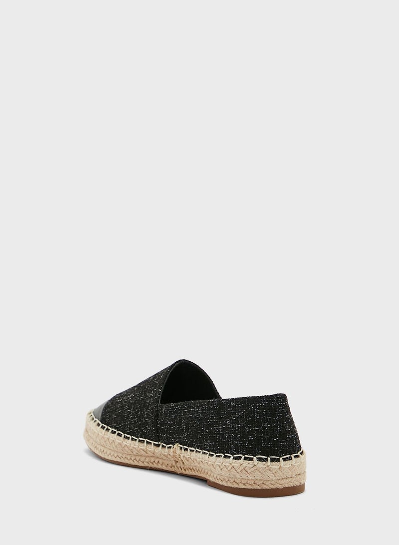 Textured Toecap Detail Espadrille