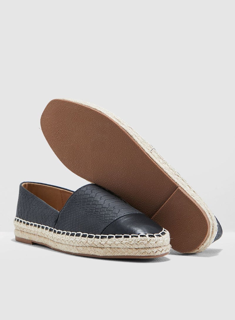 Espadrilles In Mock Croc