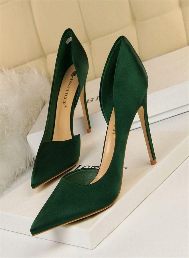 Fashion Pointed High Heels 9.5CM Green