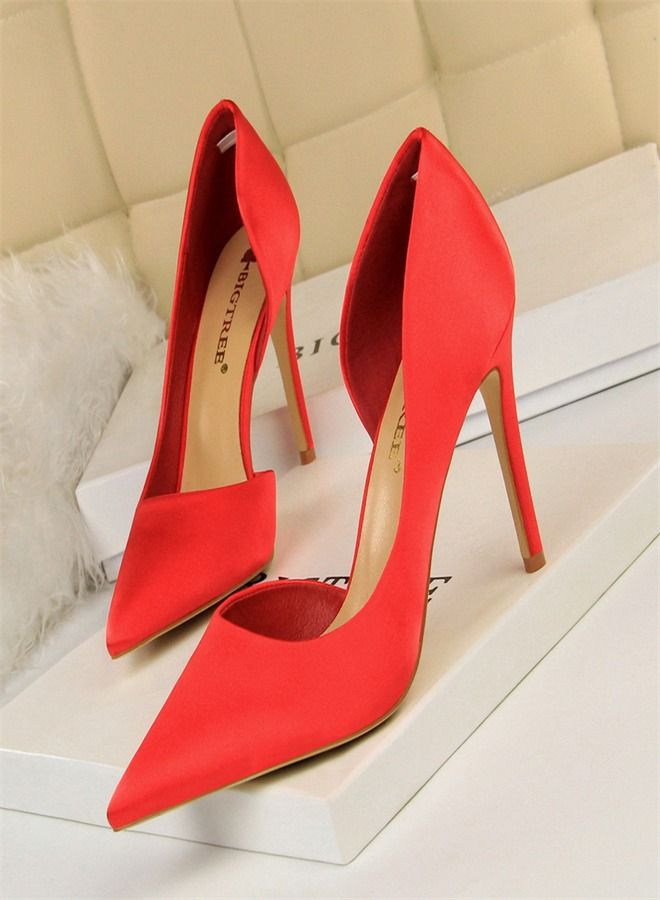 Fashion Pointed High Heels 9.5CM Red