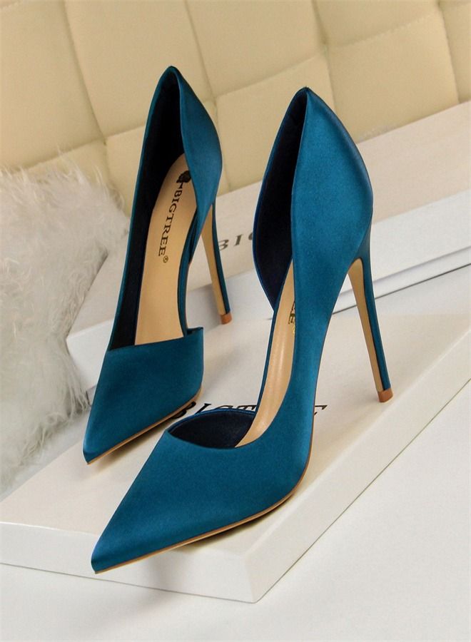 Fashion Pointed High Heels 9.5CM Blue