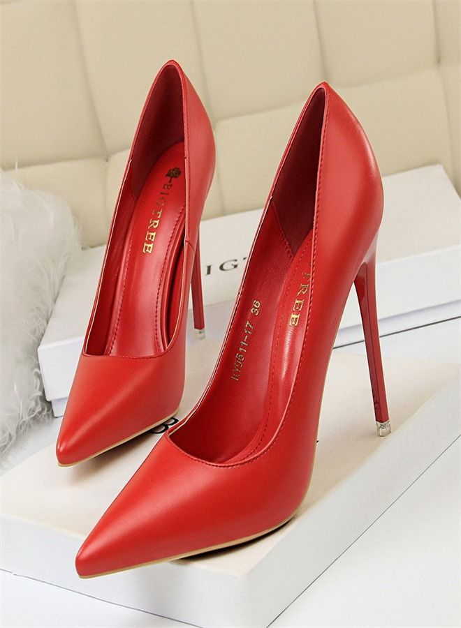 Fashion Simple High Heels 10.5CM Red
