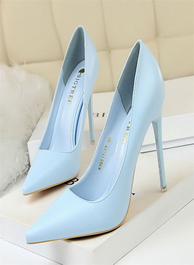 Fashion Simple High Heels 10.5CM Blue
