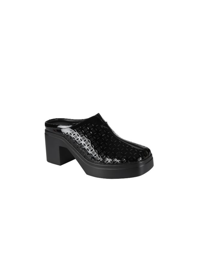 092-2439 Michelle Morgan Ladies Block Heel Clogs  2207-3 Black 36