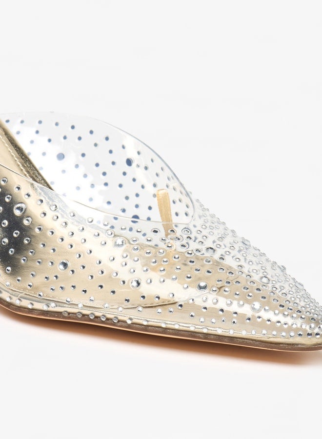 Women Embellished SlipOn Mules with Stiletto Heels  Ramadan Collection