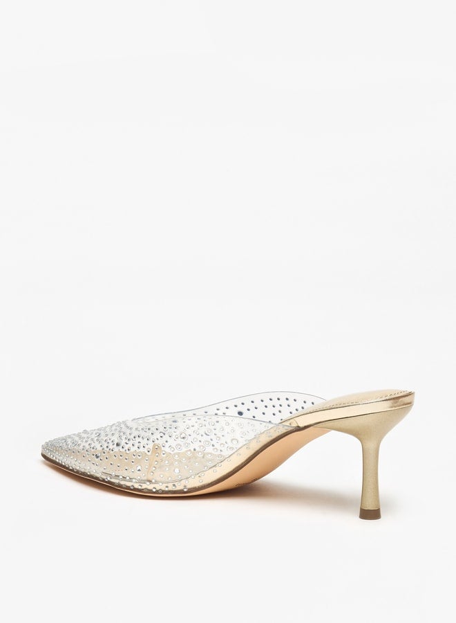 Women Embellished SlipOn Mules with Stiletto Heels  Ramadan Collection
