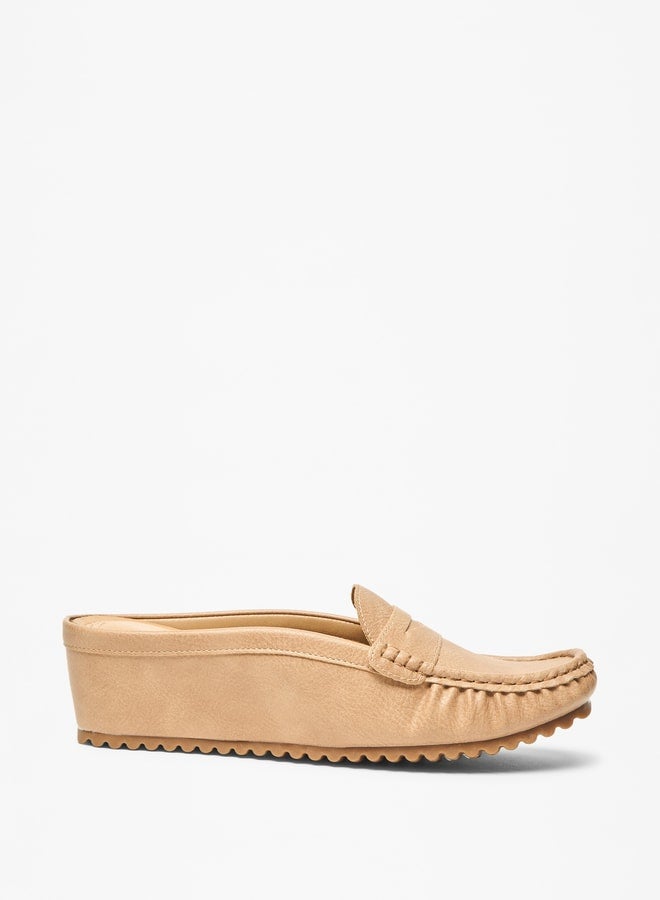 Women's Solid Slip-On Flatform Loafers