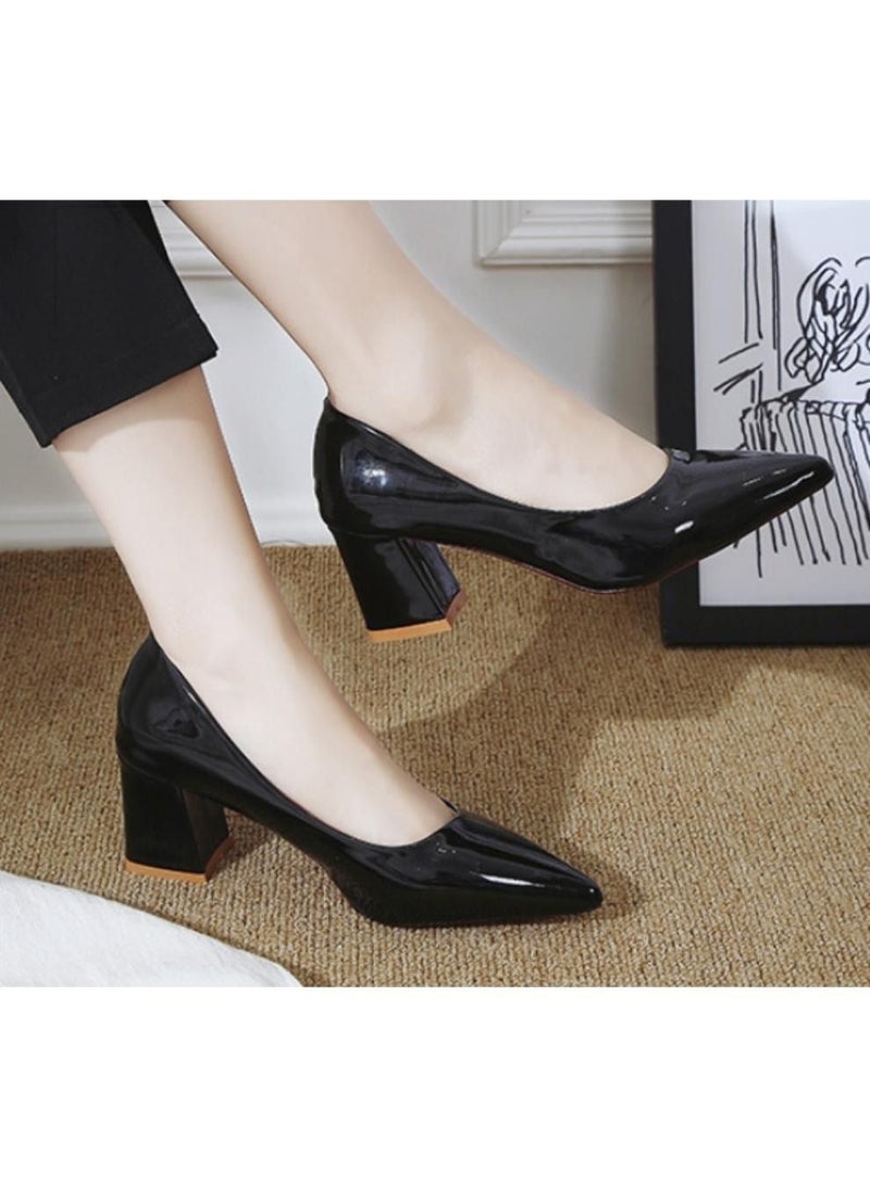 Elegant Design Daily Office Dress Women Pu Pointed Toe Candy Colour Shoes Ladies High Heels Pumps