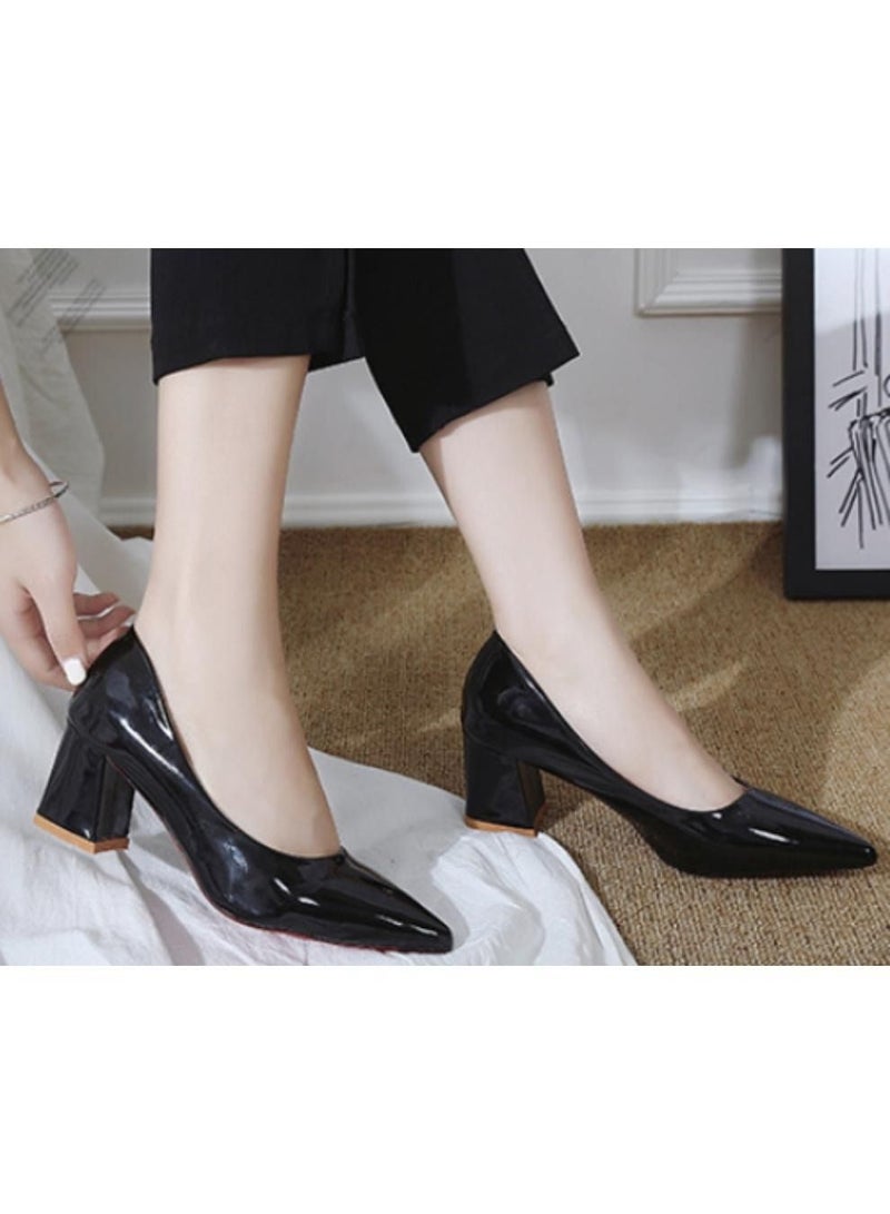 Elegant Design Daily Office Dress Women Pu Pointed Toe Candy Colour Shoes Ladies High Heels Pumps