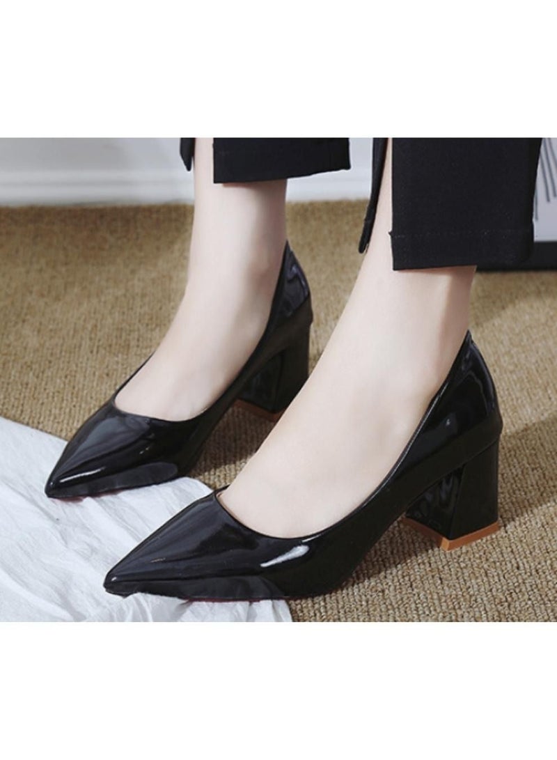 Elegant Design Daily Office Dress Women Pu Pointed Toe Candy Colour Shoes Ladies High Heels Pumps