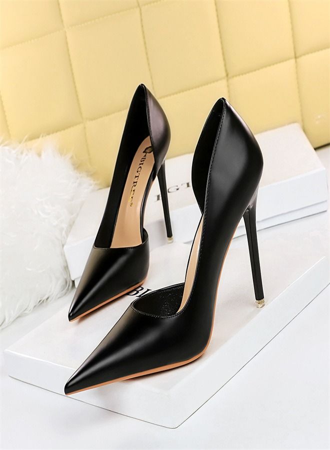 Fashion Pointed High Heels 10.5CM Black