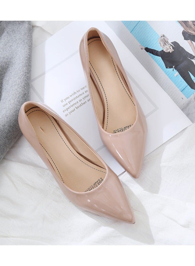 Elegant Design Daily Office Dress Women Pu Pointed Toe Shoes Ladies High Heels Pumps