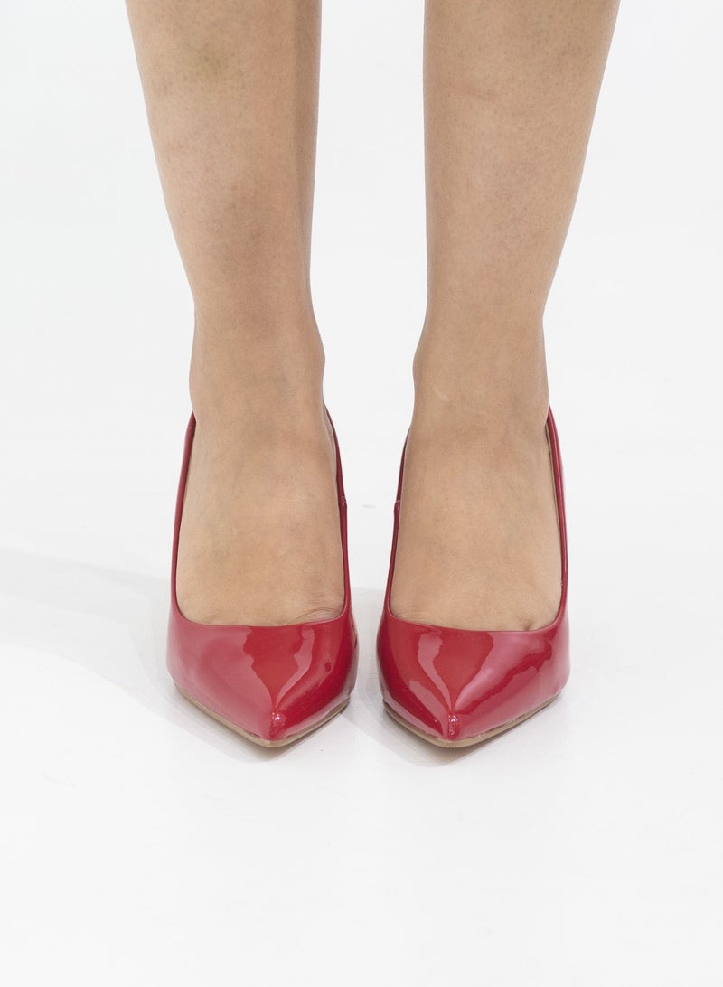 Advika pointy court on 7.5cm special 2 circle heel red
