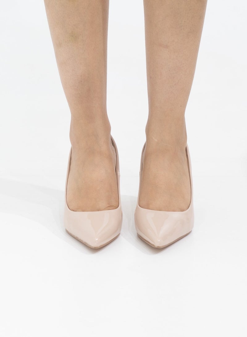 Advika pointy court on 7.5cm special 2 circle heel nude