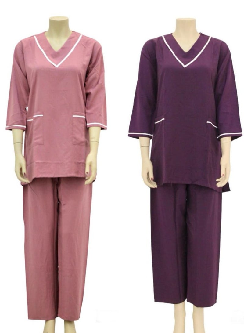 2 Pieces Uniform Cleaning Suit for Domestic Workers